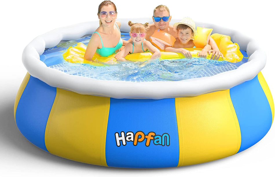 Hapfan Inflatable Above Ground Pool, 8ft/10ft Family Outdoor Pool for Backyard, Blow Up Top Ring Swimming Pools for Adults &amp; Kids (10ft x 30in)