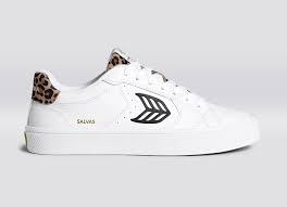 Caiuma Salvas White LWG Leather/Leopard Shoes